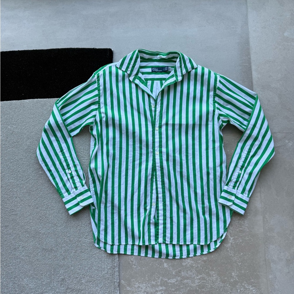 Ralph Lauren Green Striped Shirt